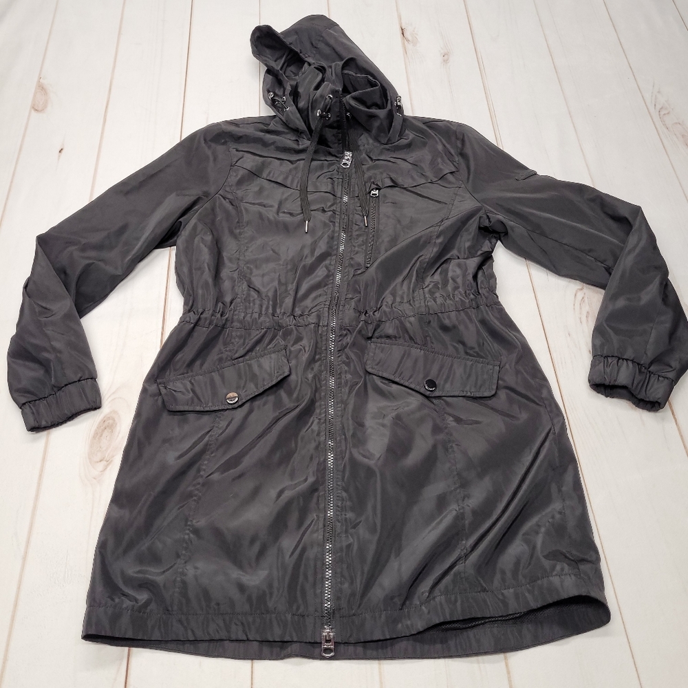 Lucky Brand Dark Gray Hooded Anorak Jacket